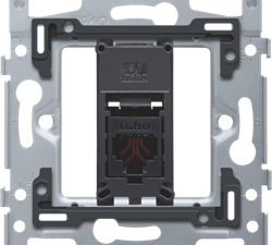 Niko 170-65213 1 RJ11-aansluiting UTP, vlakke uitvoering, incl. inbouwraam met schroefbevestiging Niko telefoon