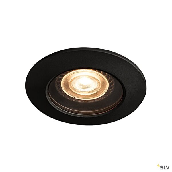 SLV Belgium Varu QPAR51 DL outdoor plafondinbouwlamp zwart IP20/65 Led inbouwspots