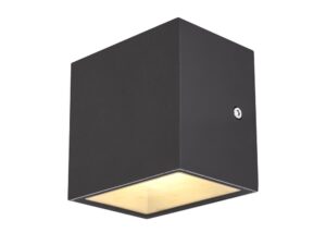 SLV SITRA CUBE WL LED outdoor wanden plafondarmatuur antraciet IP44 3000K 10W Wandarmaturen