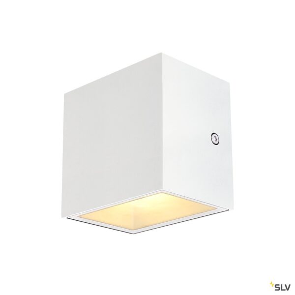 SLV SITRA CUBE WL LED outdoor wanden plafondarmatuur wit IP44 3000K 10W Wandarmaturen