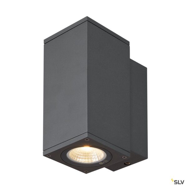 SLV ENOLA SQUARE S single outdoor LED wandarmatuur antraciet CCT 3000/4000K Wandarmaturen