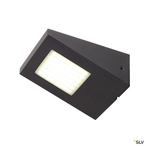 SLV Belgium Iperi WL wandarmatuur LED 4W SMD 4000K lichtuitstraling beneden antraciet IP44 Wandarmaturen