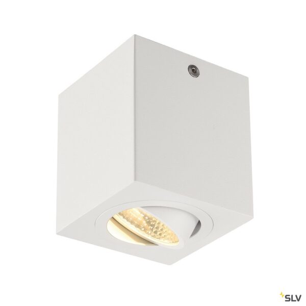 SLV Belgium TRILEDO SQUARE CL plafond opbouwspot mat wit 6W 38° 3000K incl. veren Plafondarmaturen