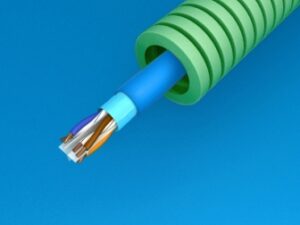 100 meter groen data F/UTP CAT6 Preflex safe voorbedrade buis 16mm LS0H Halogeen UTP/telefonie