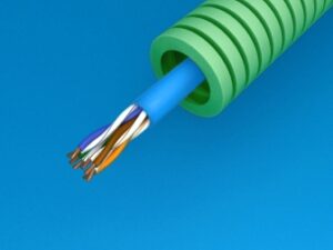 100 meter groen U/UTP CAT6 Preflex safe voorbedrade buis 16mm LS0H Halogeen UTP/telefonie