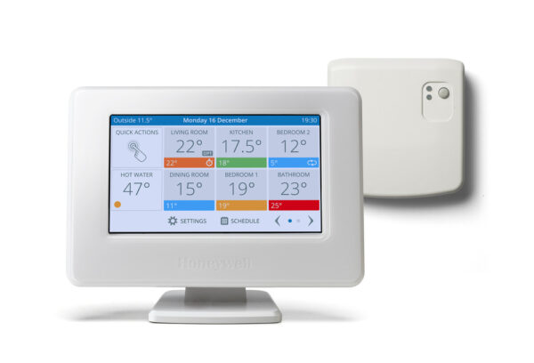 Honeywell Home Evohome Wifi Evohome systeem met kleuren touchscreen en RF ketelmodule AAN/UIT class: VIII Thermostaten