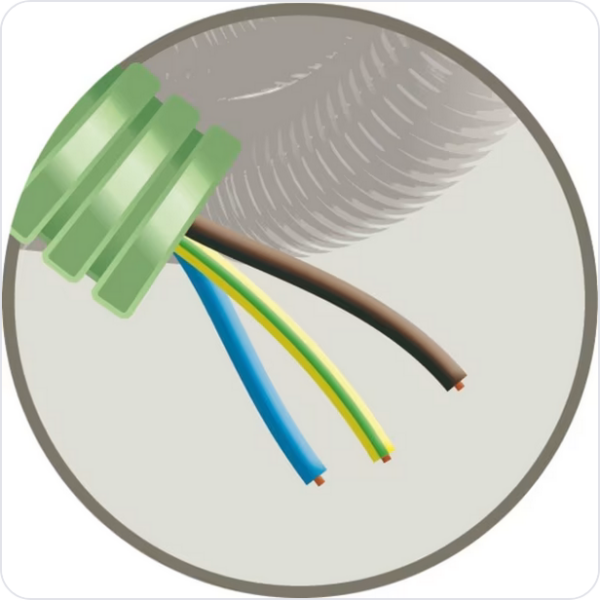 100 meter groen 3G4mm² Green Flex voorbedrade buis 20mm LS0H installatie H07Z1-U Halogeenvrije flex 4mm²